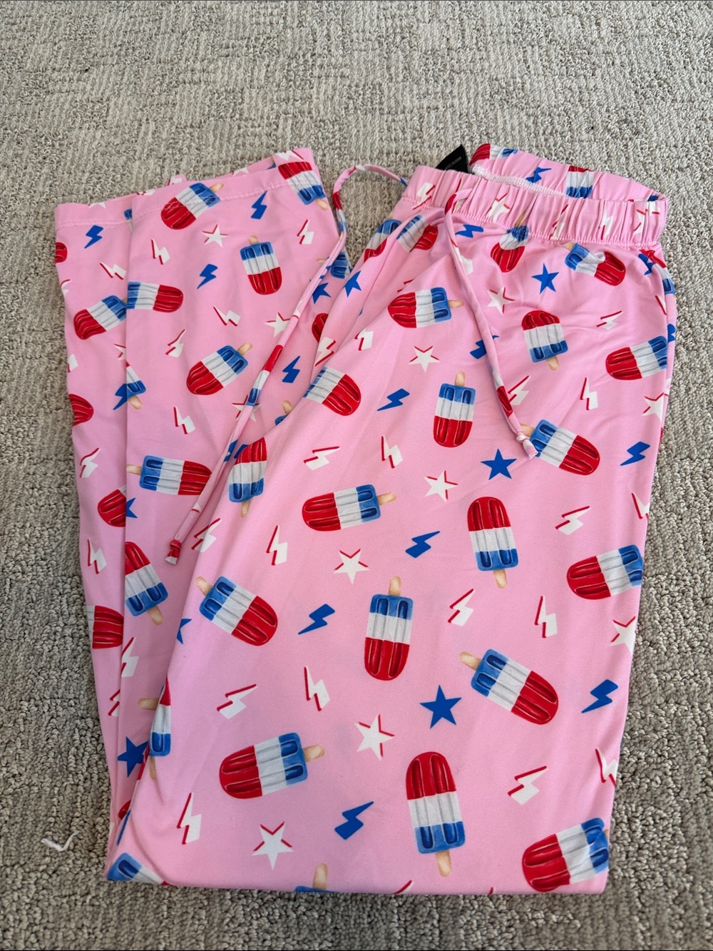 Kids Pink Popsicle Print Pajama Pants, pixielane size 14